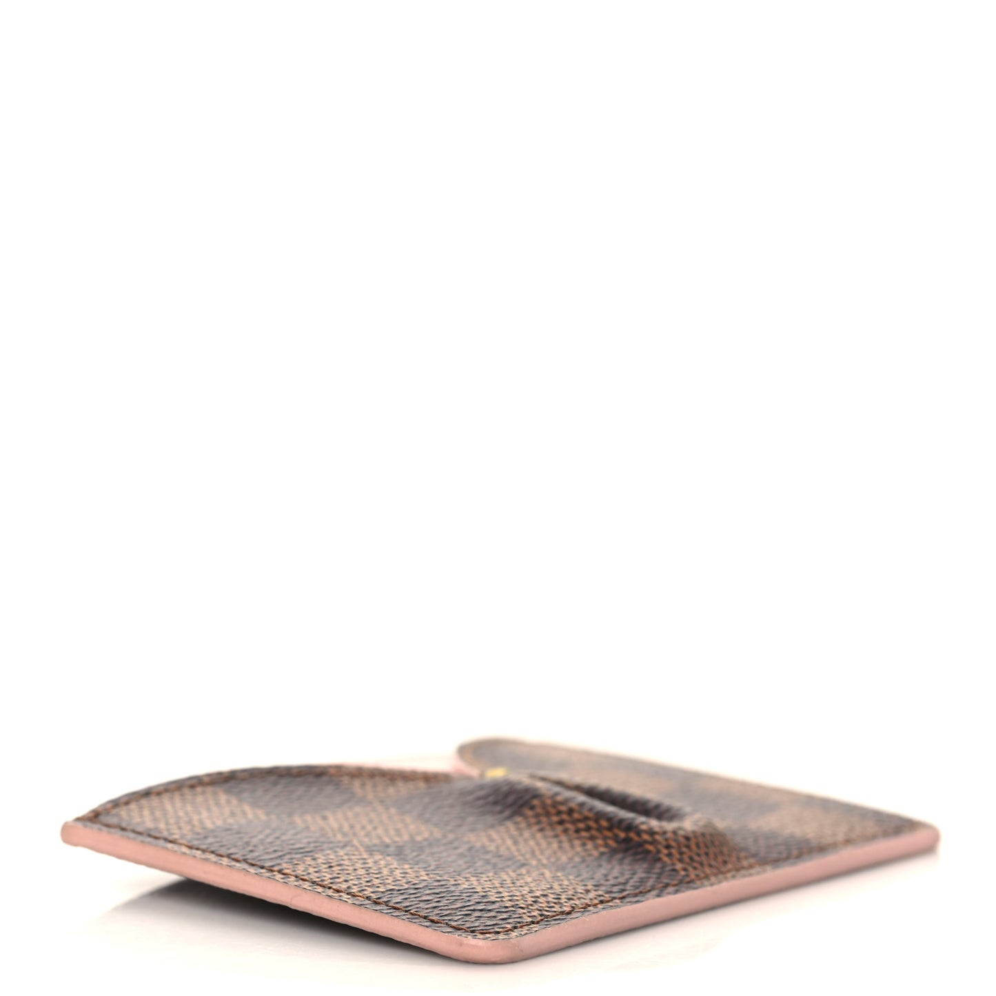 Damier Ebene Caissa Card Holder Rose Ballerine