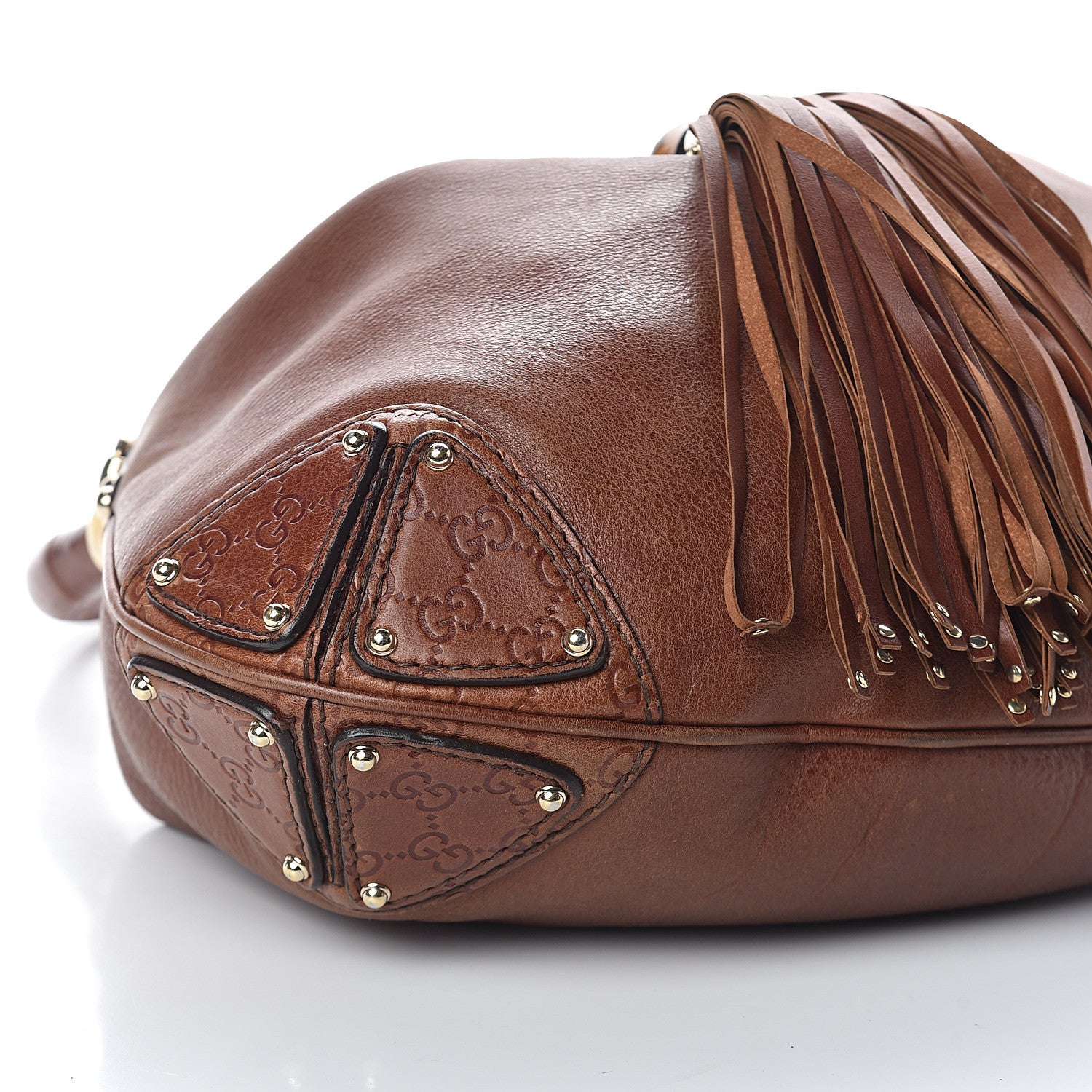 Gucci Calfskin Large Indy Top Handle Hobo Brown 7 of 8