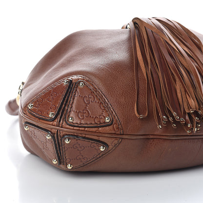 Gucci Calfskin Large Indy Top Handle Hobo Brown 7 of 8