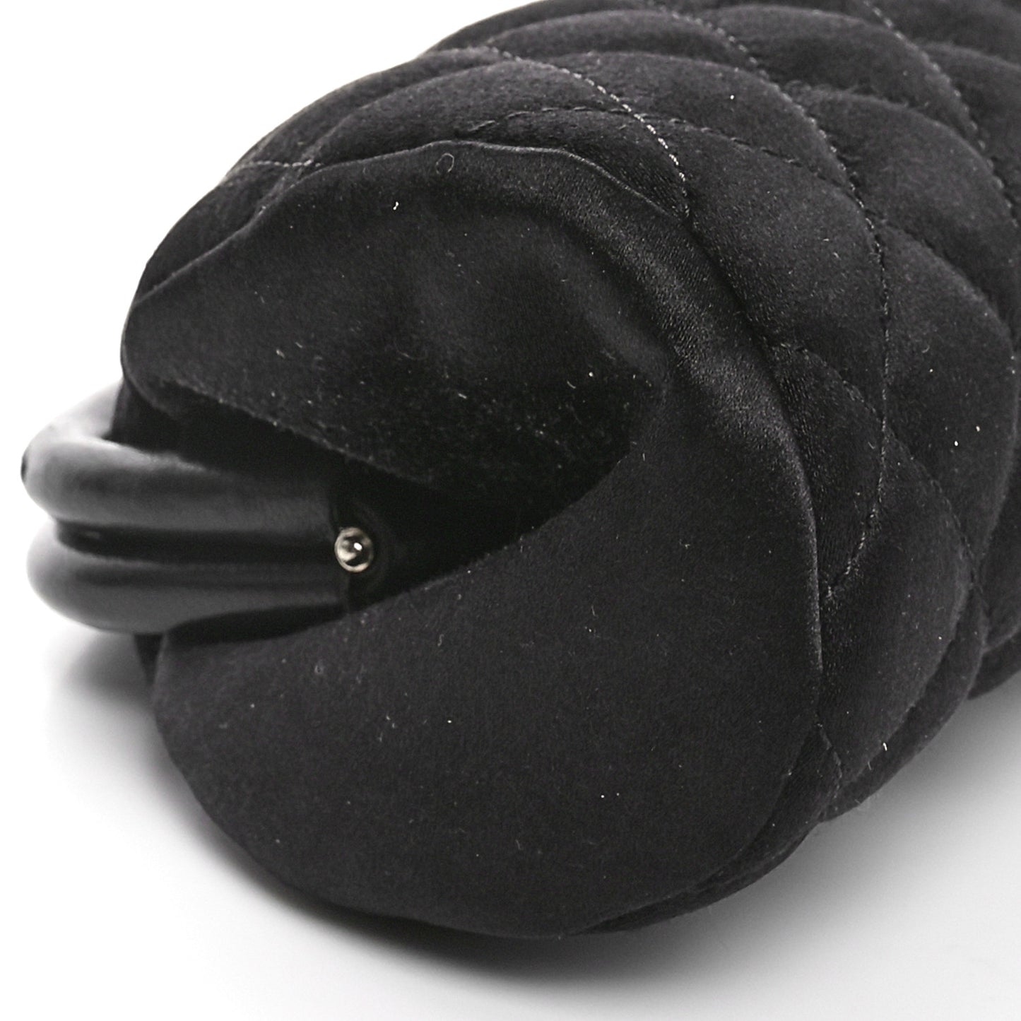 Satin Quilted Timeless Clutch Black