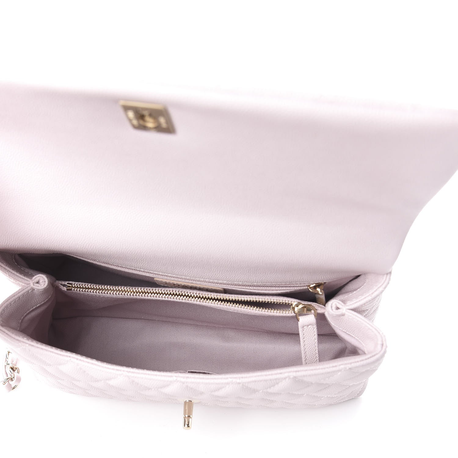 Chanel Caviar Quilted Small Coco Handle Flap Lilas Lilac 4 of 9