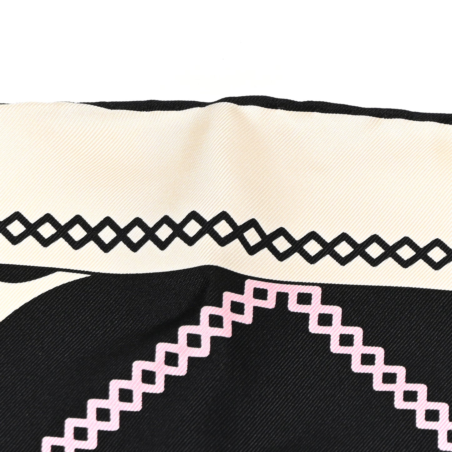 Silk Monogram Croisillon Scarf Black