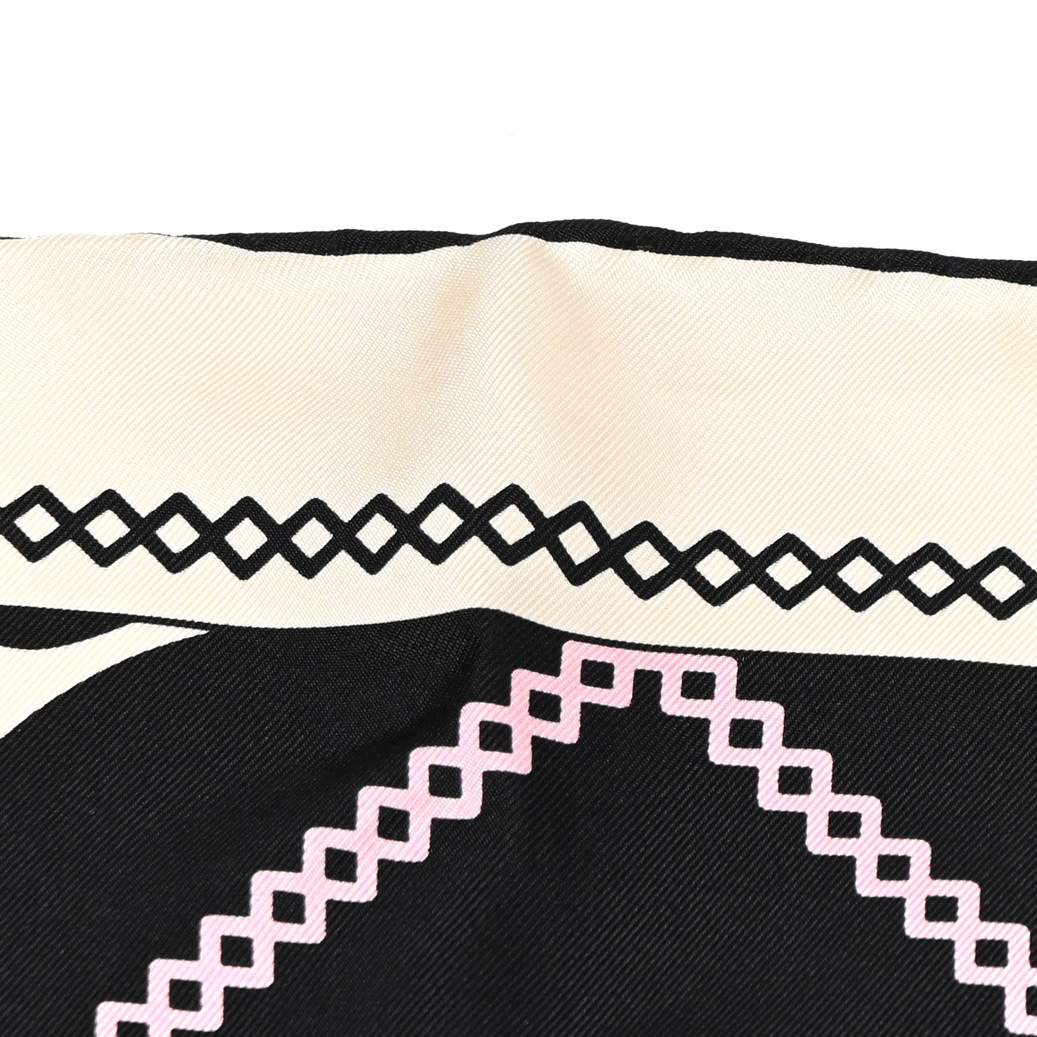 Louis Vuitton Silk Monogram Croisillon Scarf Black 6 of 10