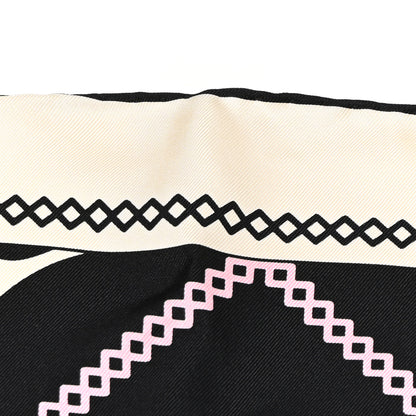 Louis Vuitton Silk Monogram Croisillon Scarf Black 6 of 10