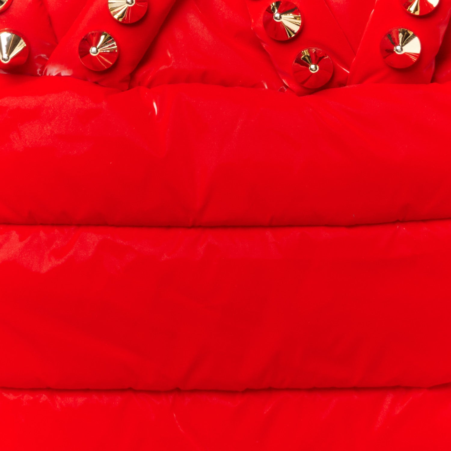 Christian Louboutin Nylon Padded Gloss Large Cabamoon Tote Red 7 of 9