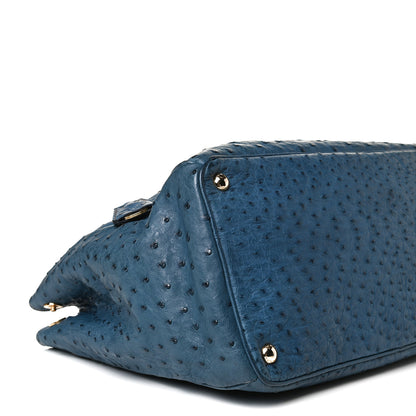 Prada Ostrich Executive Tote Cobalto 9 of 18