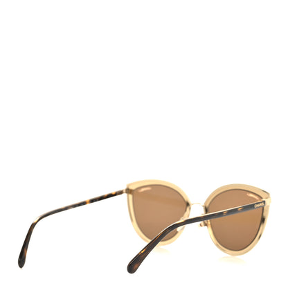 Chanel Metal Cat Eye Sunglasses 4222 Gold 4 of 8
