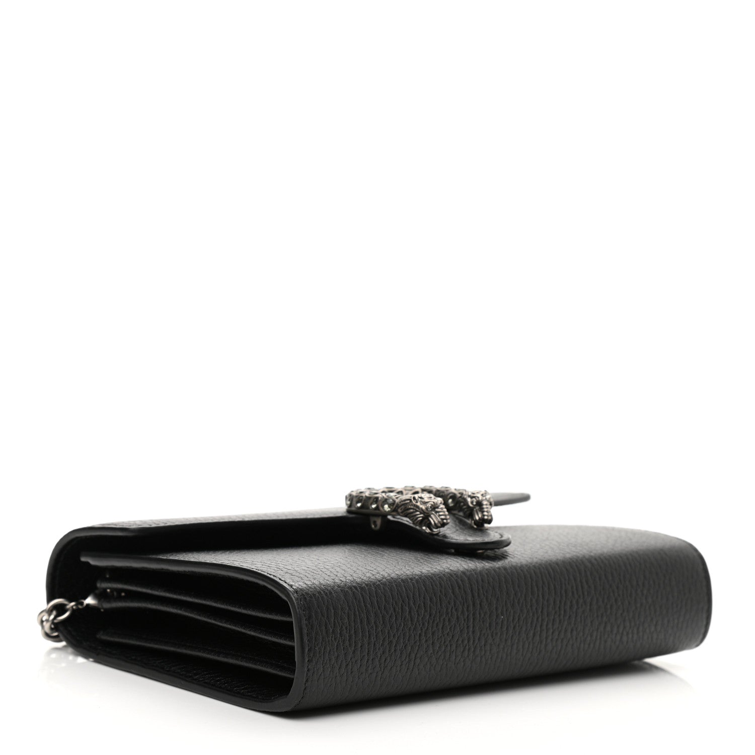 Gucci Calfskin Mini Dionysus Chain Wallet Black 3 of 10