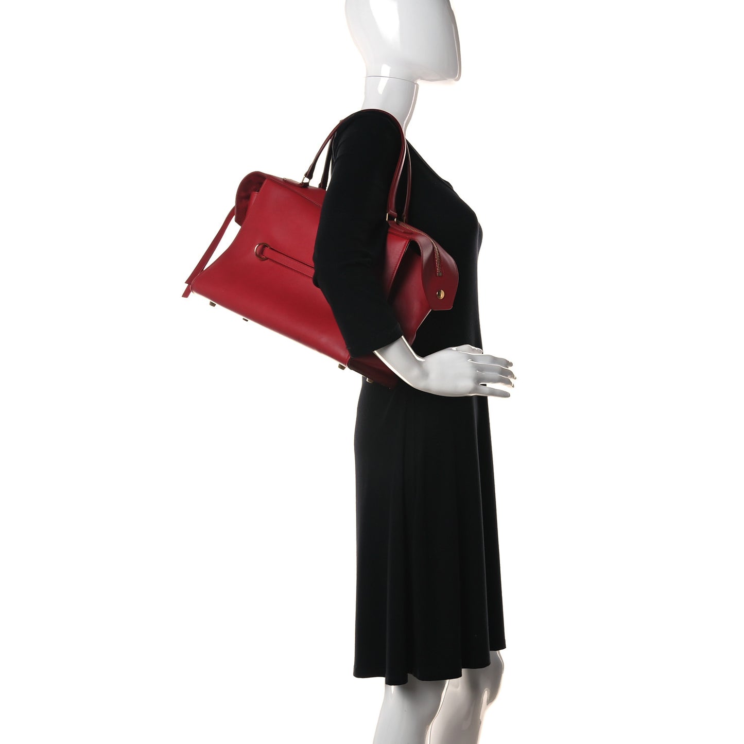 Bullhide Calfskin Medium Ring Bag Red