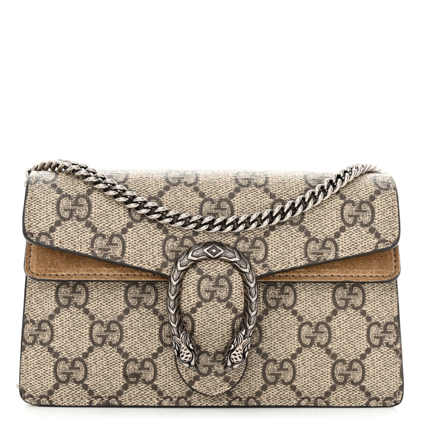 GG Supreme Monogram Super Mini Dionysus Shoulder Bag Taupe