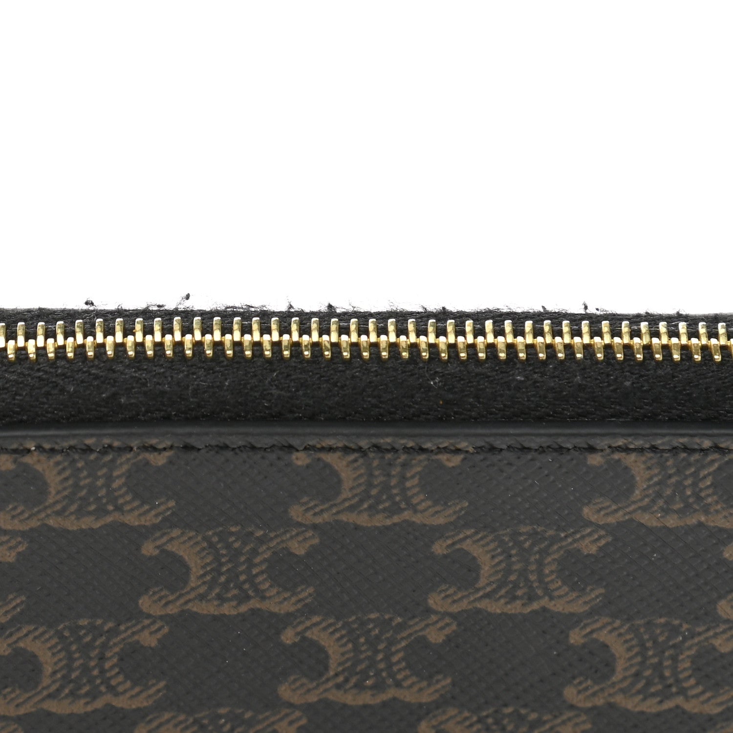 Celine Triomphe Canvas Logo Coin and Card Pouch With Hook Black 7 of 8