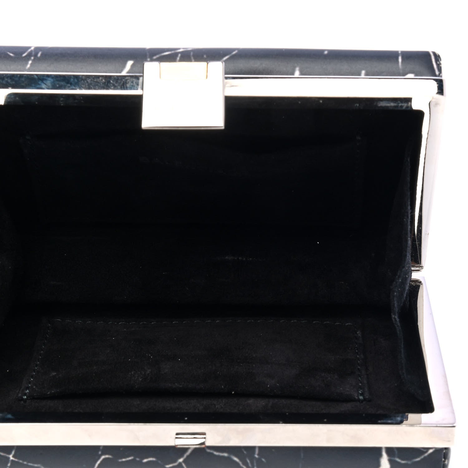 Balenciaga Smooth Calfskin Le Dix Minaudiere Marble Box Clutch Black 3 of 4