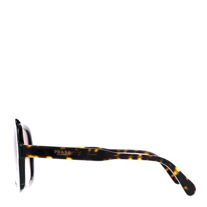 Prada Tortoise Shell Round Sunglasses SPR 16U Black 4 of 9