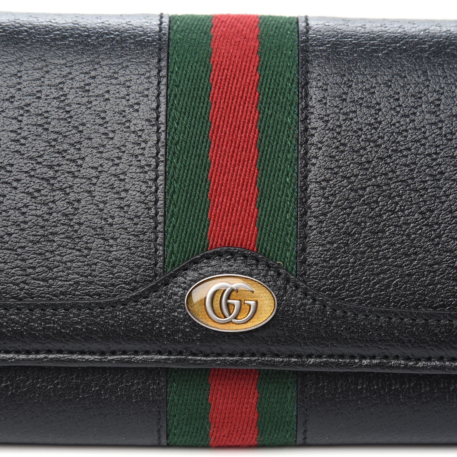 Gucci Calfskin Web Ophidia Wallet On Chain Black 10 of 11