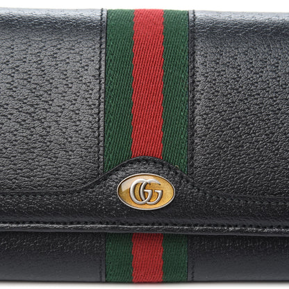 Gucci Calfskin Web Ophidia Wallet On Chain Black 10 of 11