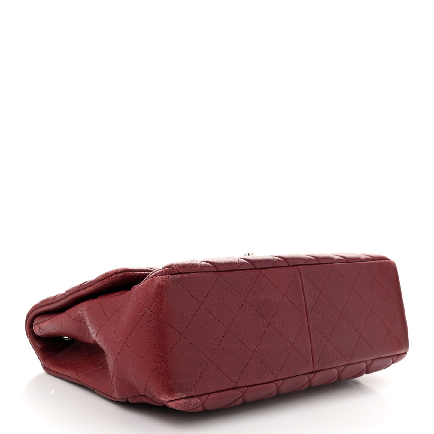 Caviar Quilted Jumbo Single Flap Red