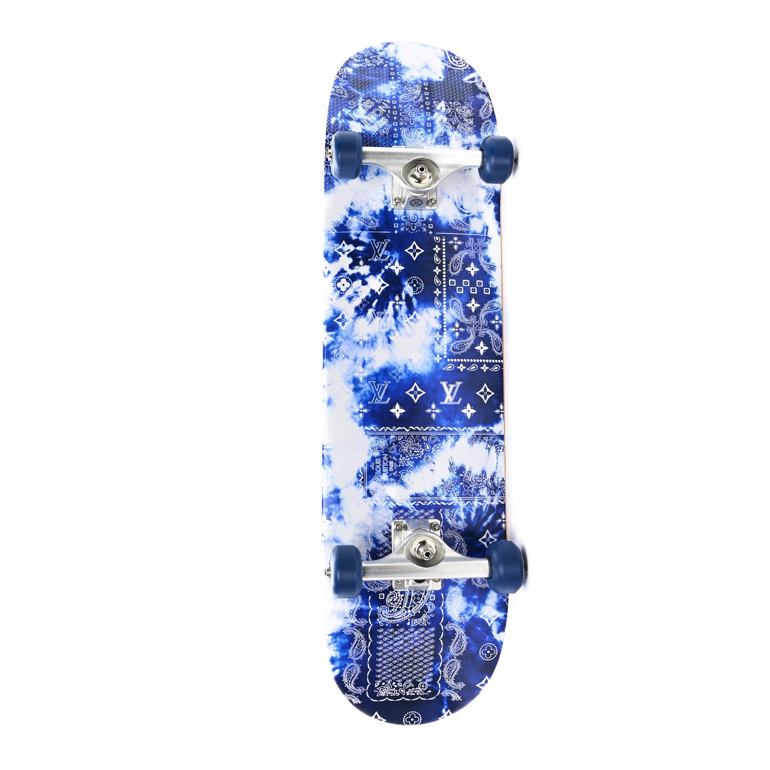 Louis Vuitton Monogram Bandana Maple Wood Skateboard Blue 2 of 9