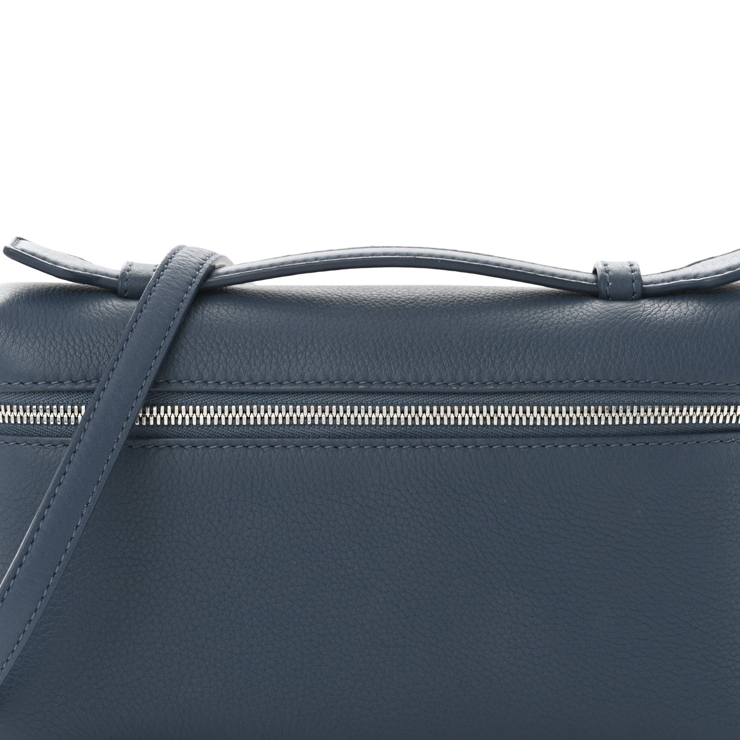 Loro Piana Grained Calfskin L19 Extra Pocket Pouch Cloud Sky 7 of 9