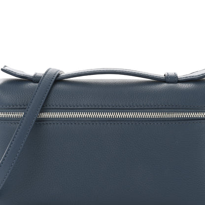 Loro Piana Grained Calfskin L19 Extra Pocket Pouch Cloud Sky 7 of 9