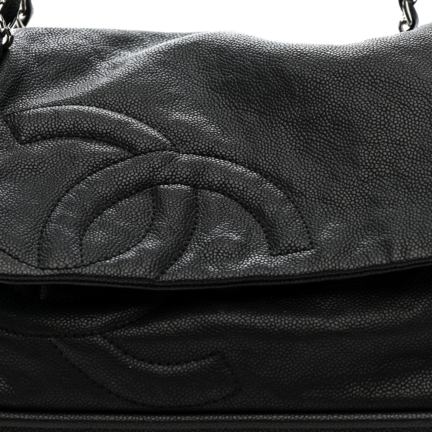 Chanel Caviar Diagonal Ligne Flap Black 8 of 10