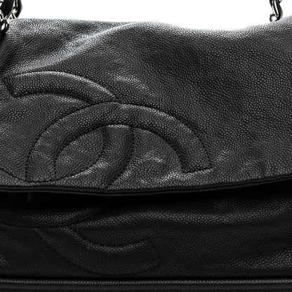 Chanel Caviar Diagonal Ligne Flap Black 8 of 10