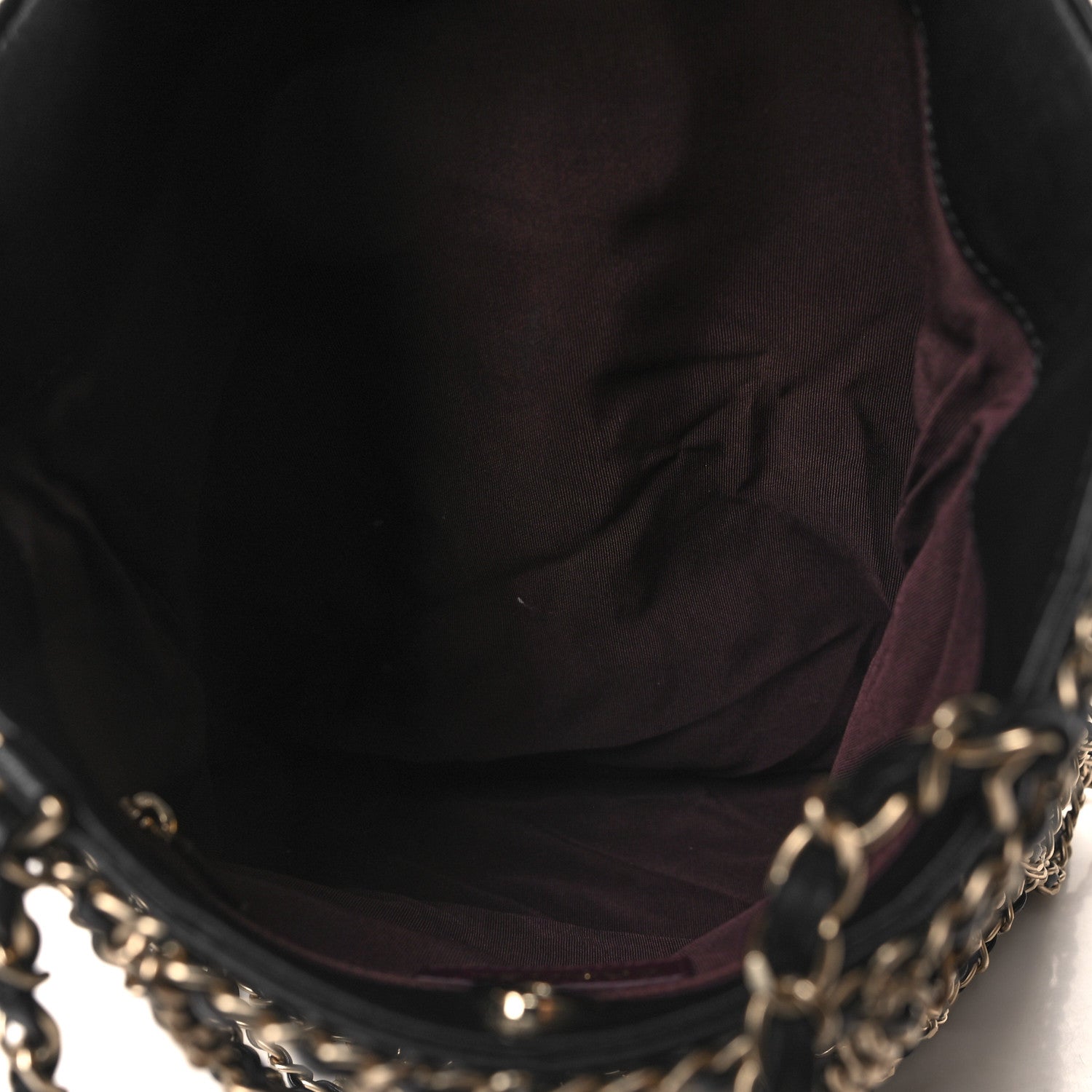 Chanel Lambskin Large Shopping Chain Tote Black 5 of 10