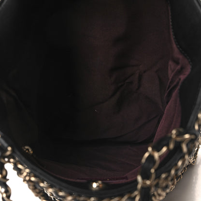 Chanel Lambskin Large Shopping Chain Tote Black 5 of 10