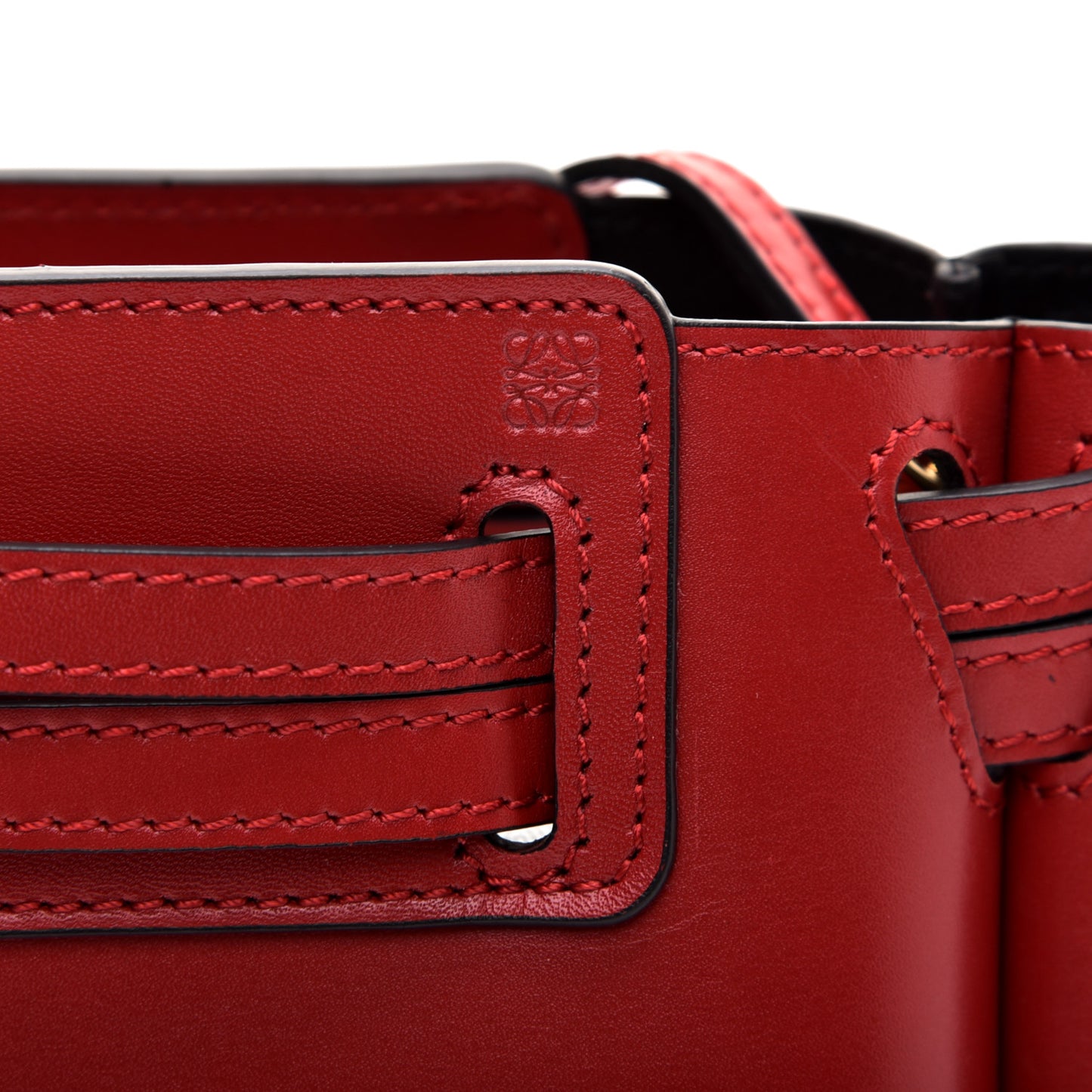 Boxcalf Mini Lazo Tote Scarlet