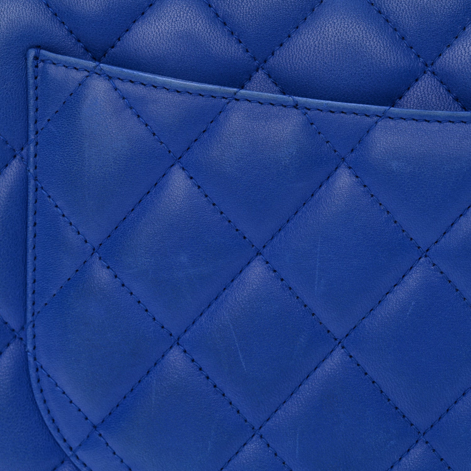 Chanel Lambskin Quilted Jumbo Single Flap Blue 16 of 16