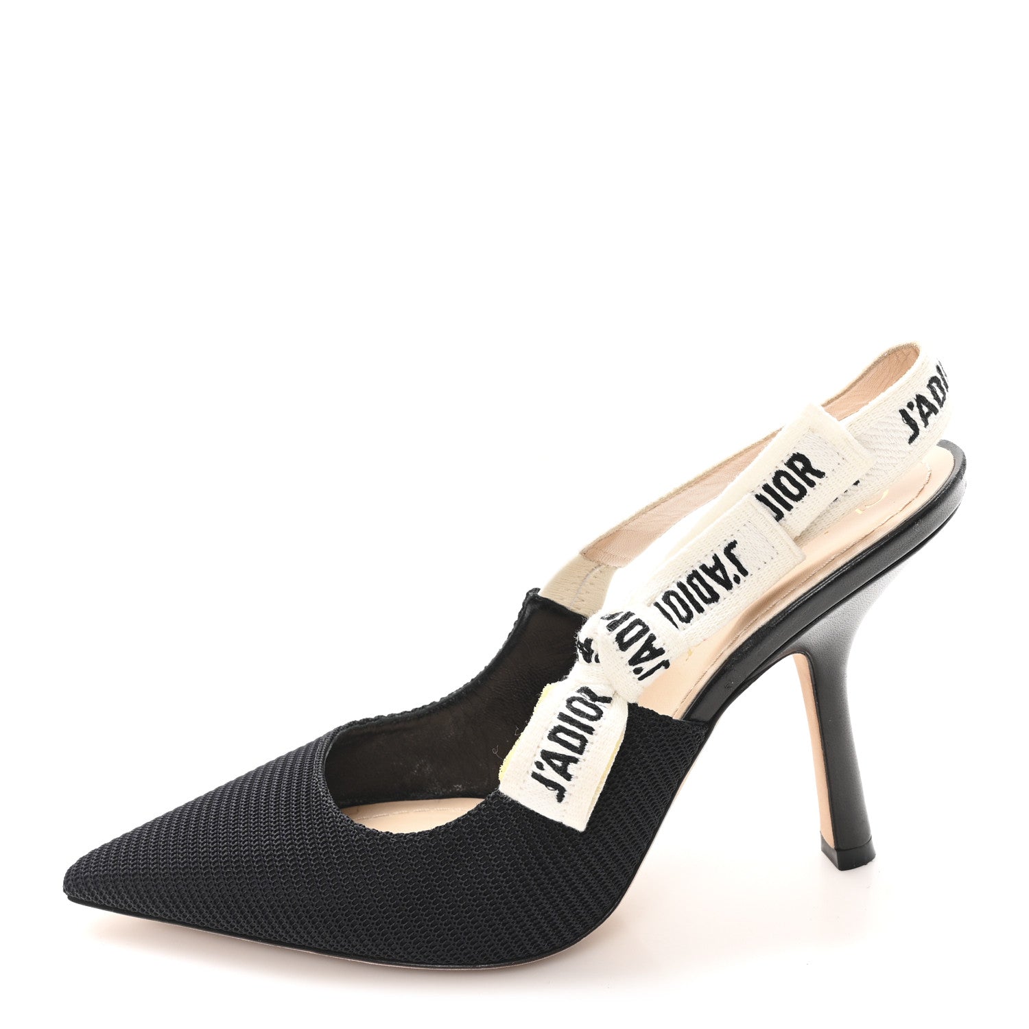 Christian Dior Technical Canvas Ribbon J Adior Slingback 100mm Pumps 36 Black 1 of 10