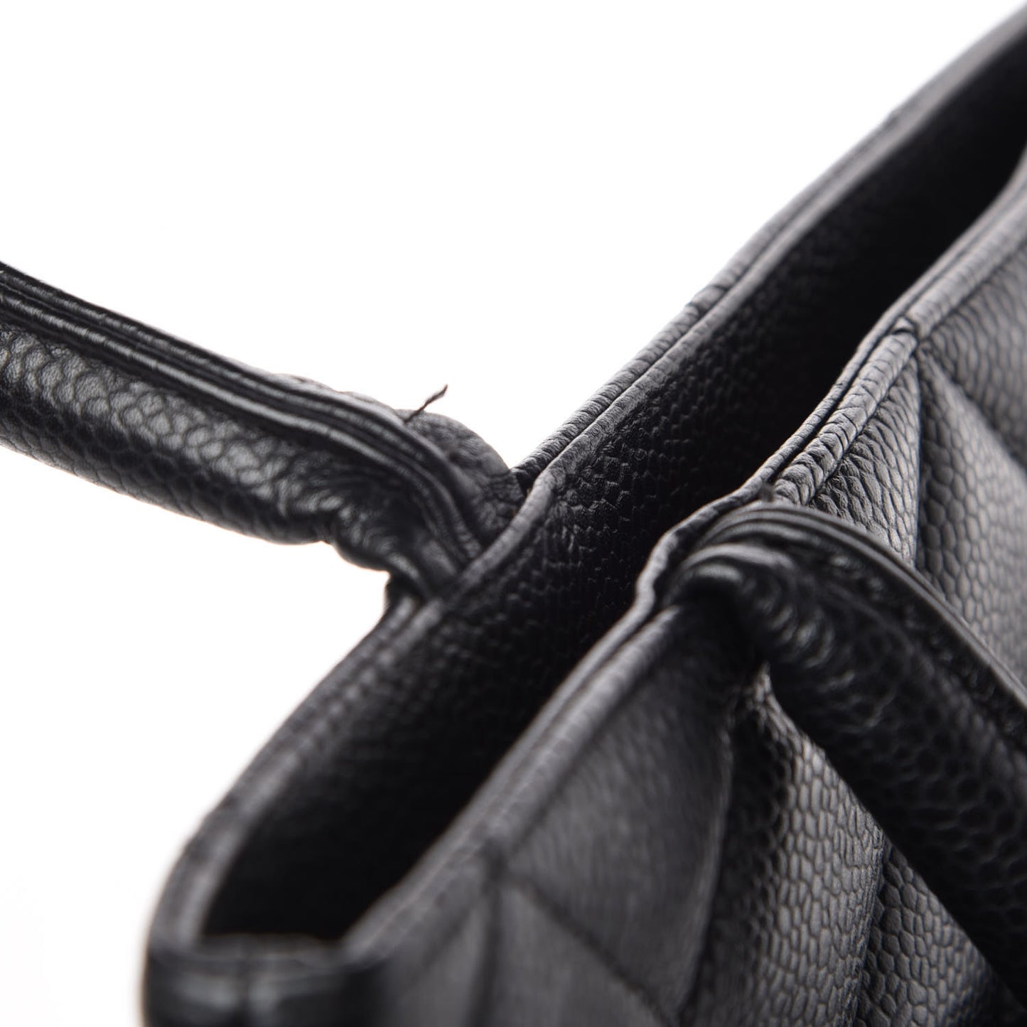 Caviar Quilted Medallion Tote Black