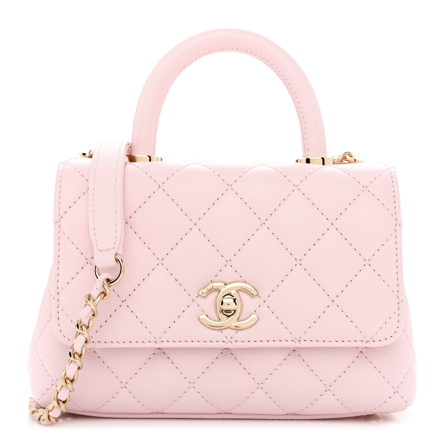 Chanel Caviar Quilted Extra Mini Coco Handle Flap Light Pink 1 of 11