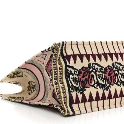 Christian Dior Canvas Embroidered Geometric Book Tote Multicolor 8 of 9