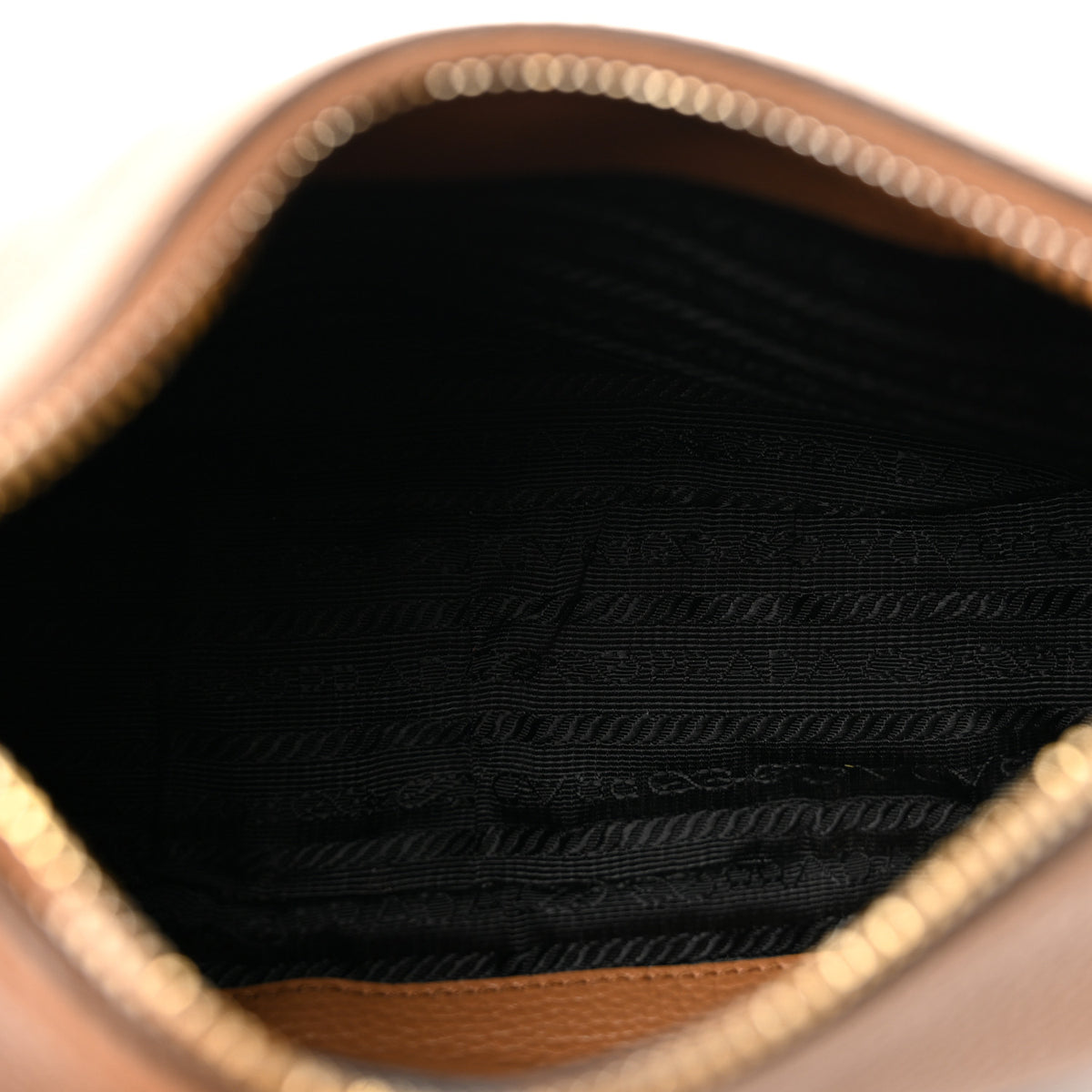 Prada Vitello Phenix Small Zippered Messenger Hobo Caramel 5 of 12