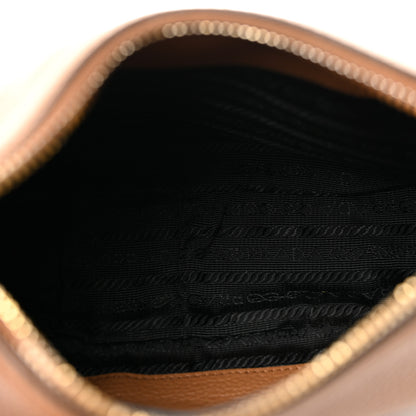 Prada Vitello Phenix Small Zippered Messenger Hobo Caramel 5 of 12