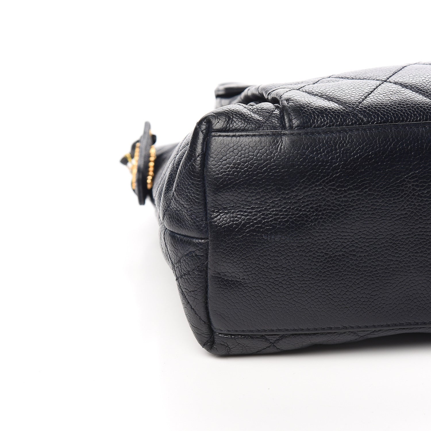 Chanel Caviar Quilted Flap Shoulder Bag Navy Blue 8 of 10