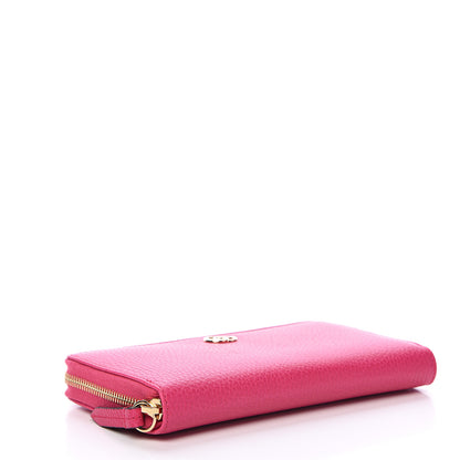 Gucci Dollar Calfskin GG Marmont Zip Around Wallet Box Pink 3 of 7