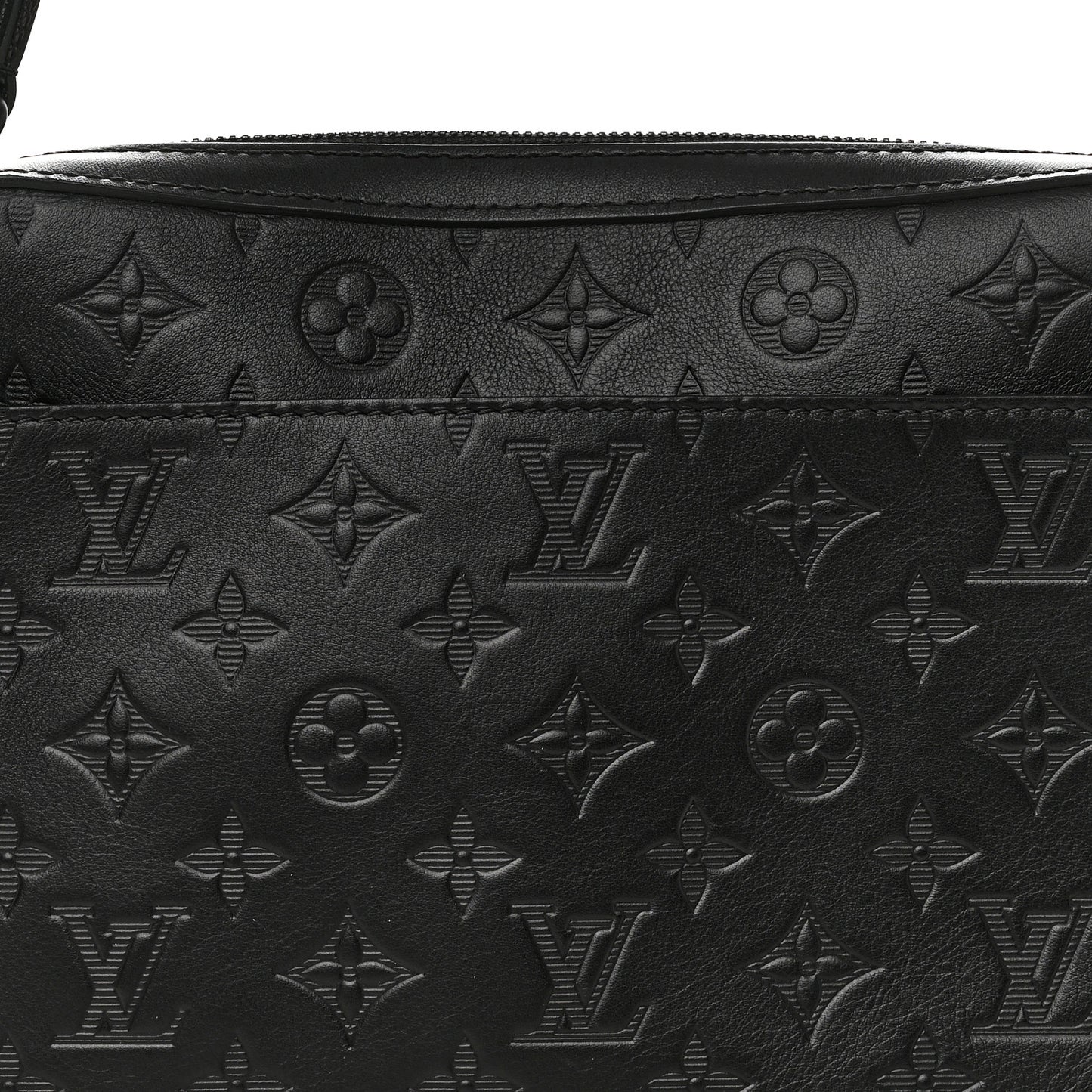 Calfskin Monogram Shadow Duo Messenger Black
