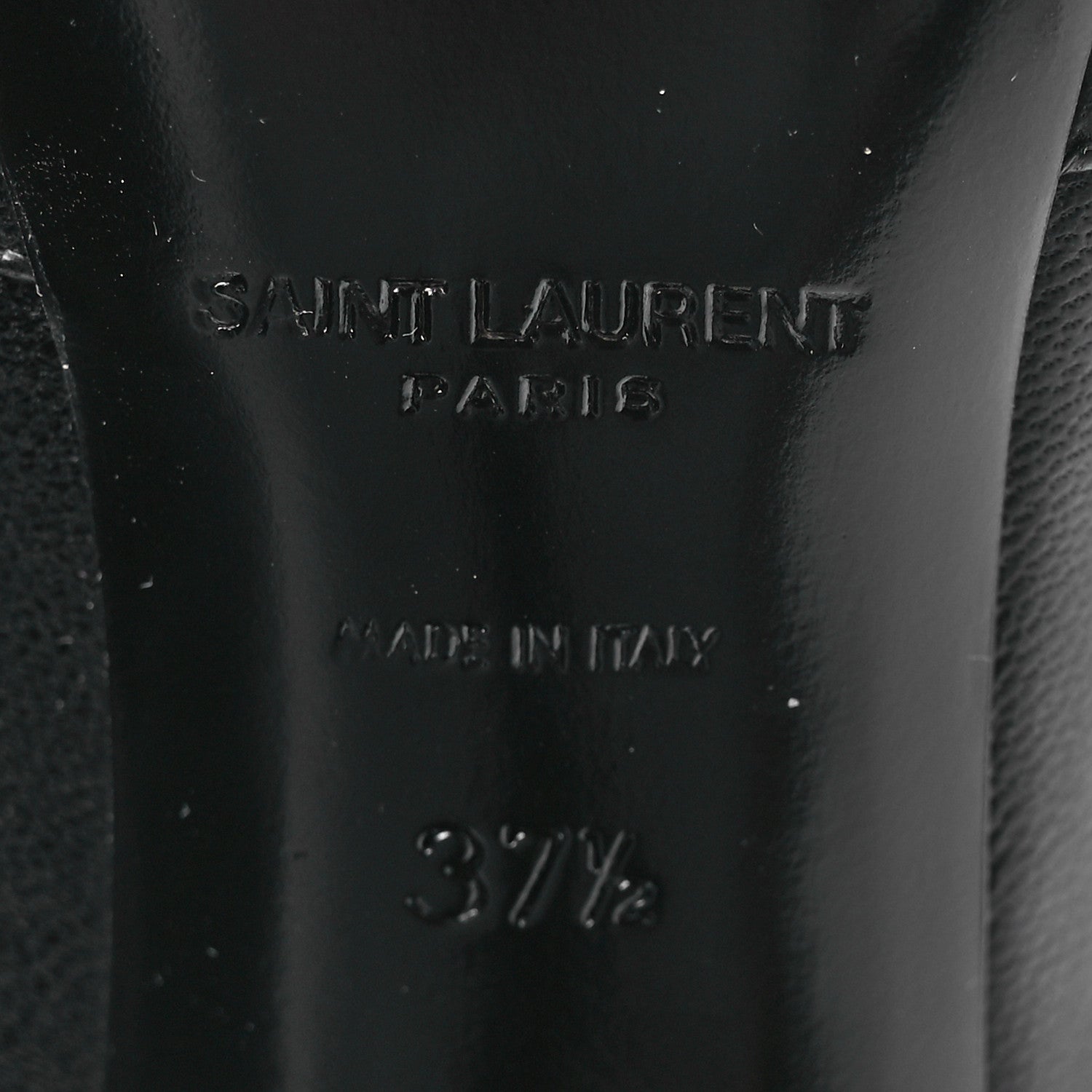 Saint Laurent Goatskin Crystal Buckle Claude 90 Ankle Booties 37.5 Black 6 of 9