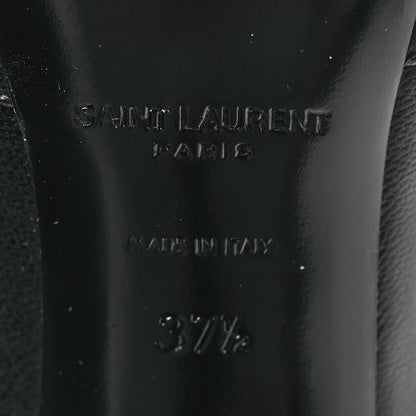 Saint Laurent Goatskin Crystal Buckle Claude 90 Ankle Booties 37.5 Black 6 of 9