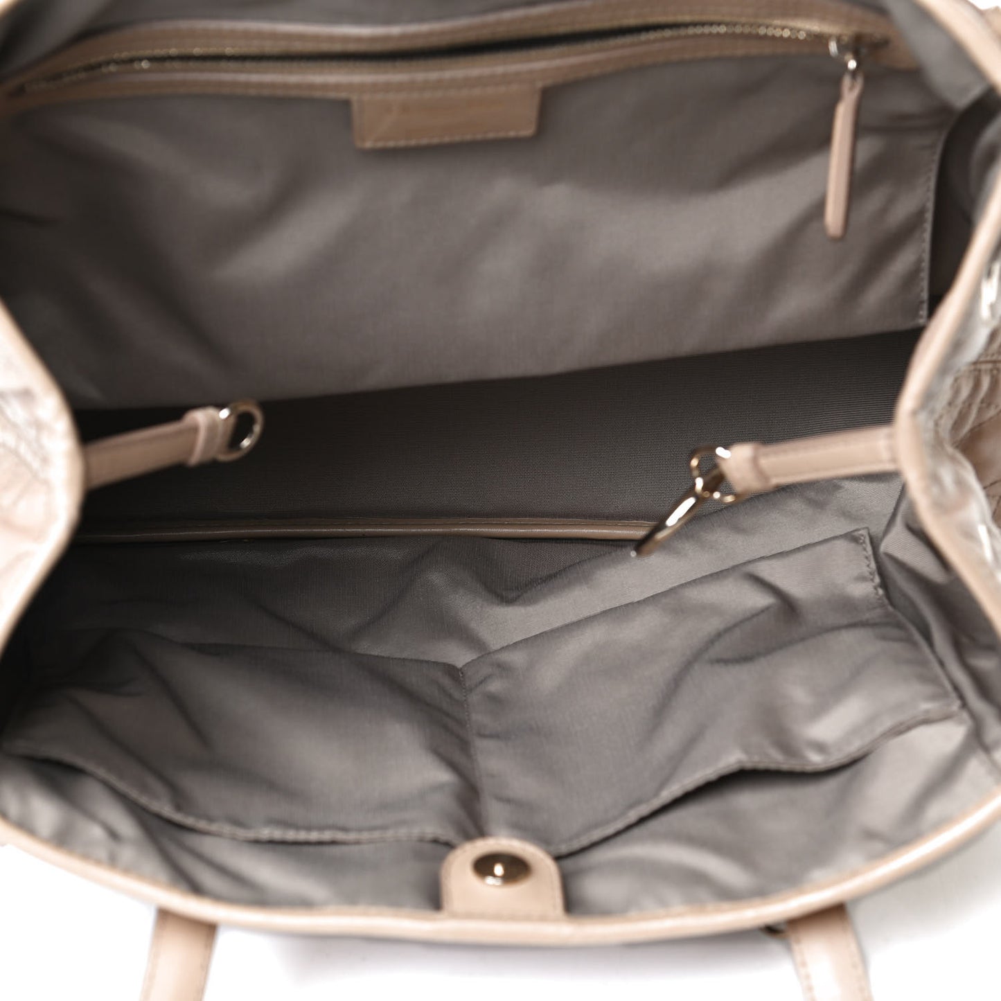 Coated Canvas Cannage Medium Panarea Tote Beige