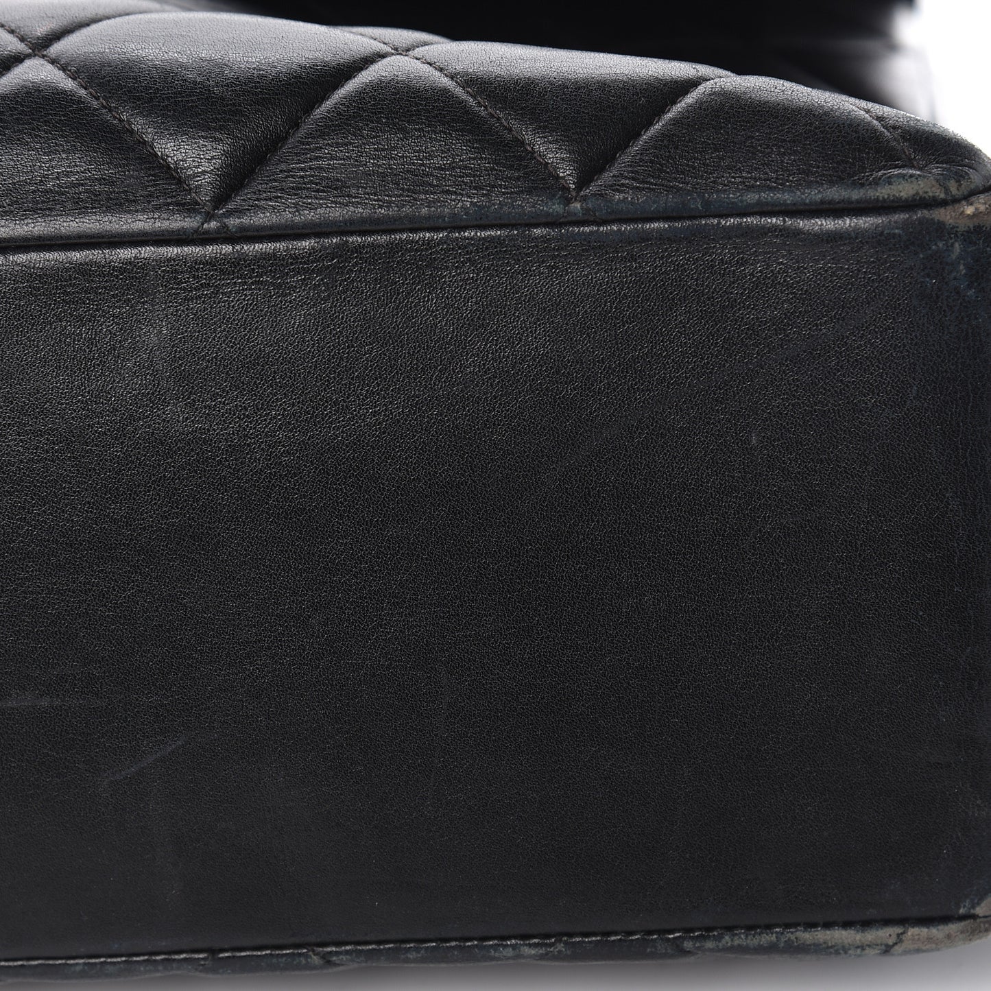 Lambskin Quilted XL Jumbo Single Flap Black