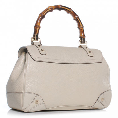 Gucci Leather Bamboo Top Handle Bag Ivory 3 of 7