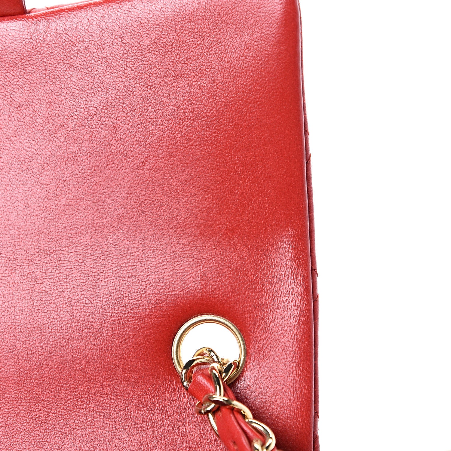 Chanel Lambskin Quilted Mini Rectangular Flap Red 10 of 15