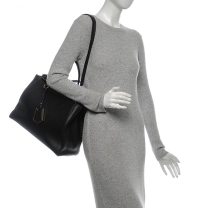 Fendi Vitello Elite Medium 2Jours Tote Black 2 of 6