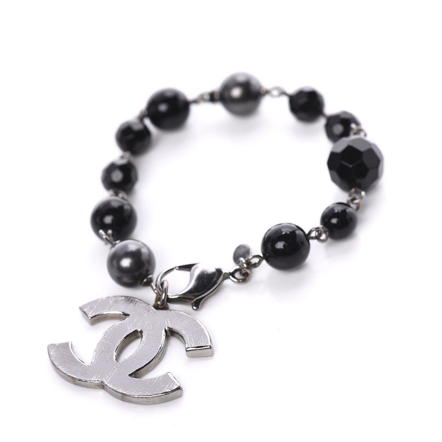 Beaded CC Bracelet Black