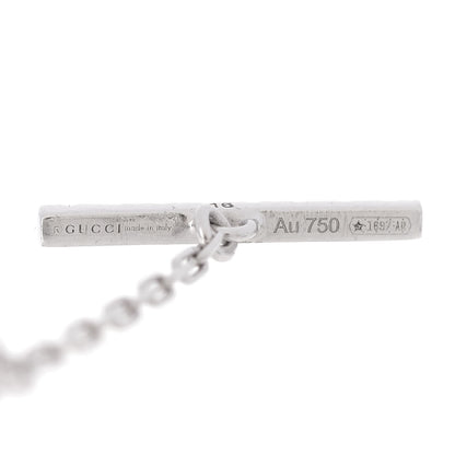 Gucci 18K White Gold Diamond GG Running Bracelet 17 4 of 7