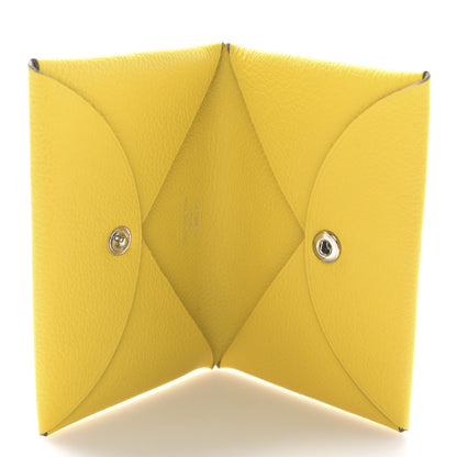 Hermes Chevre Mysore Calvi Card Case Lime 5 of 9