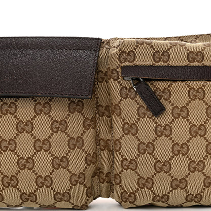 Gucci GG Monogram Double Pocket Belt Bag Dark Brown 9 of 13