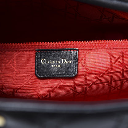 Christian Dior Lambskin Cannage Large Lady Dior Black 7 of 9